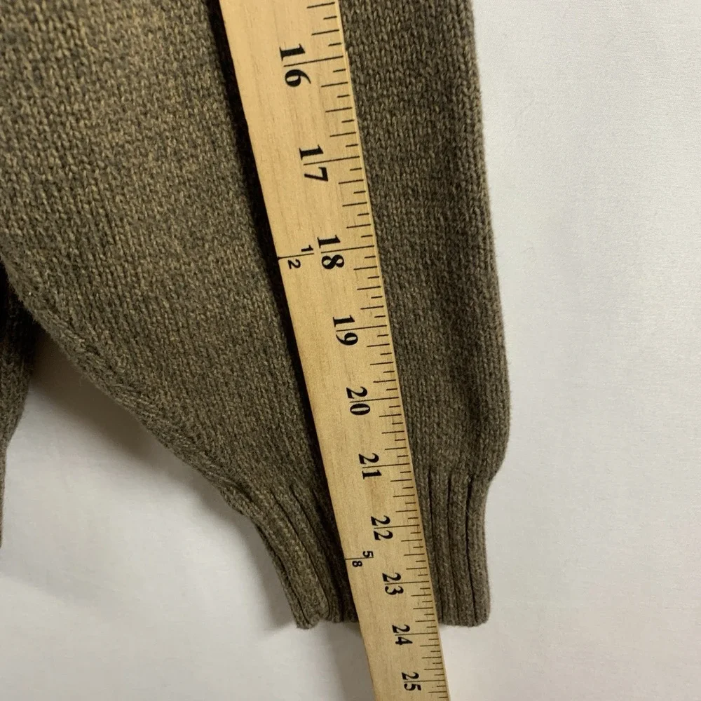 Vintage Geoffrey Beene Mens Cotton Crewneck Sweater XL Olive‎ Brown Preppy Dad